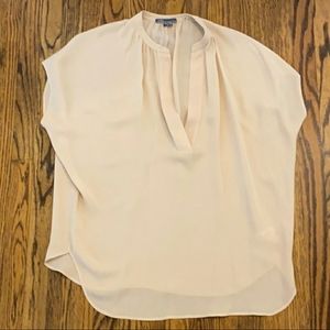 Vince Silk Top in Great Blush Cream Color M